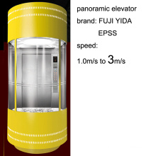 SGS Approved 3m/S Speed Panoramic Elevator for Seightseeing